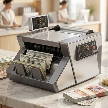 Лічильник банкнот із детектором валют, Model-001, Сірий / Машинка для рахунку грошей / Рахункова машинка для грошей 234591853 фото