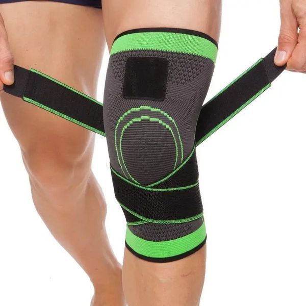 Бандаж еластичний колінного суглоба для спорту KNEE SUPPORT WN-26, Зелений L / Фіксатор колінного суглоба 23456193904 фото