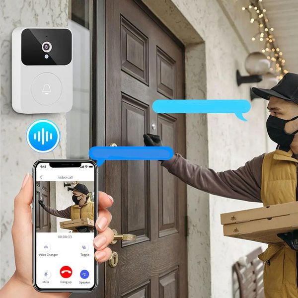 Умный видеодомофон с WiFi и датчиком движения, Doorbell X9 / Беспроводной дверной звонок с камерой / Аккумуляторный домофон 234563879 фото