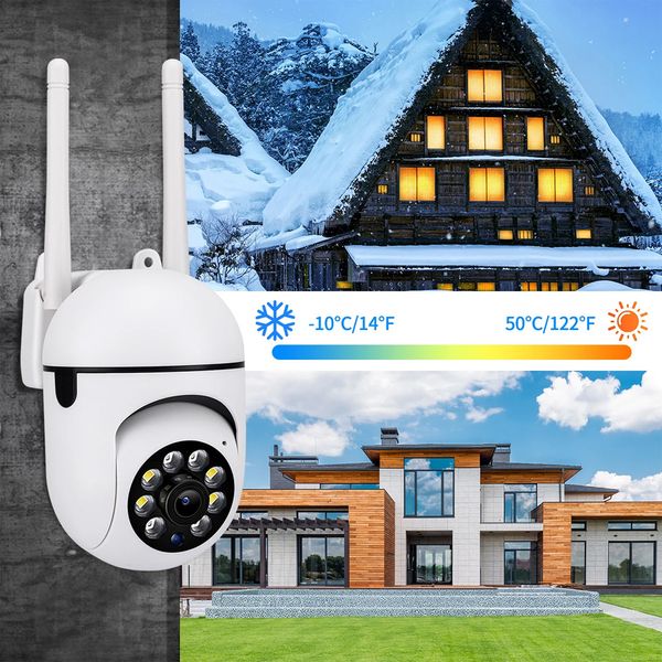 Вулична поворотна IP-камера з датчиком руху, 2MP, NJ PRO, IP360 / Бездротова WIFI камера відеоспостереження  234568898 фото