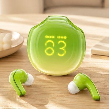 Беспроводные наушники Bluetooth, TWS, 480 мАч, Acefast T9, Зеленый / Вакуумные наушники / Блютуз наушники 234596125 фото