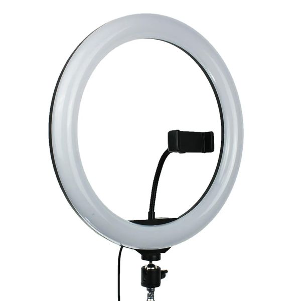 Кільцева лампа 30 см MJ 300 Soft Ring Light + Подарунок Штатив 0,66-2 м / Світлодіодна LED лампа / Кільцева RGB лампа з тримачем для телефону 234561666(_цей артикул вірний) фото