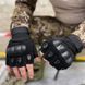 Тактичні безпалі рукавички Чорні / Військові рукавички з відкритими пальцями у розмірі 2XL 123456821 фото 3