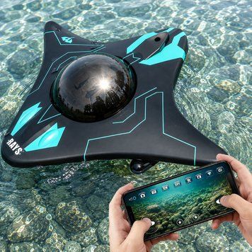 Радіокерований підводний дрон Wi-Fi, камера 10м, 15хв, USB, AquaEye, Темно-синій / Радіокерований човен з камерою / Катер 234595125 фото