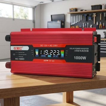 Автомобільний інвертор з дисплеєм LCD, 1000W, AC/DC, KC-1000D / Перетворювач напруги 234562455 фото