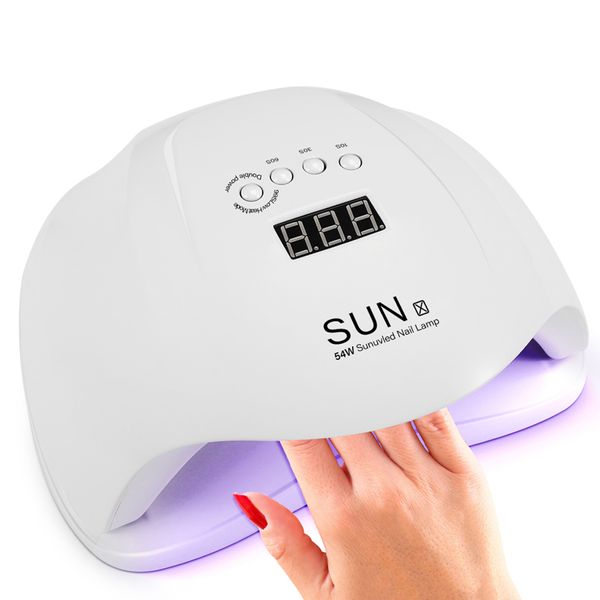 Лампа для манікюру 54W SUN X, Біла / UV+LED Лампа для полімеризації гель лаку 123464626 фото