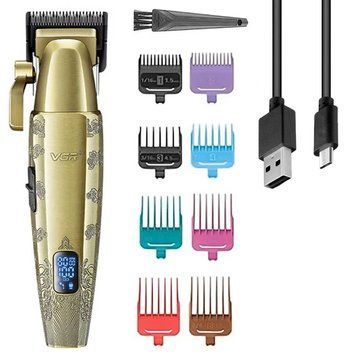 Акумуляторна машинка для стрижки 8 насадок, LED дисплей, V-036 / Тример для стрижки / Тример для бороди 234577665 фото