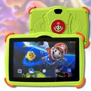 Дитячий планшет 7", 16Гб, Android, 3000 мАг, Зелений / Сенсорний планшет з камерою / Планшет для дітей 234595045 фото