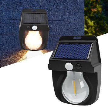 Вуличний ліхтар Solar Wall Lamp COBA CL-118 на сонячній батареї / Вуличний світильник із датчиком руху 234574187 фото
