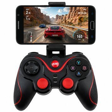 Бездротовий геймпад Bluetooth з тримачем для телефону, X7, Чорний / Ігровий контролер / Блютуз джойстик для телефону 234594660 фото