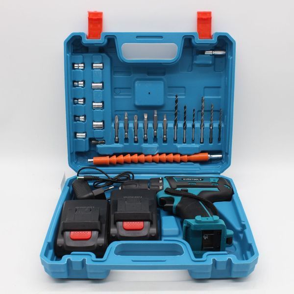 Шуруповерт 2 акумулятора 24В + Подарок Набор инструментов 46шт / Шуруповерт аккумуляторный / Дрель-шуруповерт 234571470(артикул вірний) фото