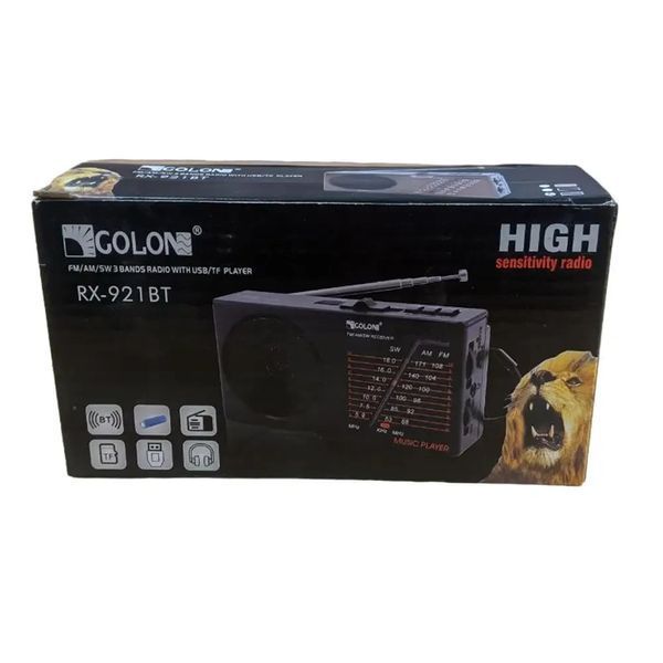 Радиоприемник GOLON RX-921BT, от USB и батареек / Портативное аккумуляторное FM радио с LED индикатором 234571539 фото