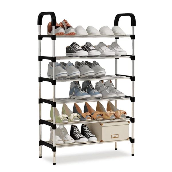 Полиця для взуття на 6 ярусів (123х57х29см), New shoe rack / Підлогова стійка для зберігання взуття / Взуттєвий стелаж 234567644 фото