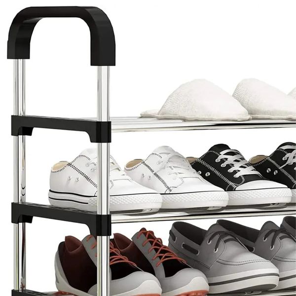 Полиця для взуття на 6 ярусів (123х57х29см), New shoe rack / Підлогова стійка для зберігання взуття / Взуттєвий стелаж 234567644 фото