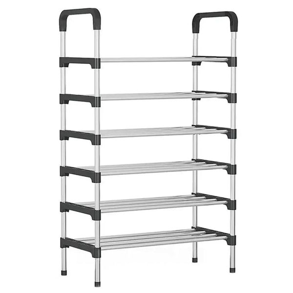 Полиця для взуття на 6 ярусів (123х57х29см), New shoe rack / Підлогова стійка для зберігання взуття / Взуттєвий стелаж 234567644 фото