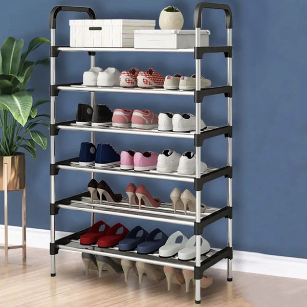 Полиця для взуття на 6 ярусів (123х57х29см), New shoe rack / Підлогова стійка для зберігання взуття / Взуттєвий стелаж 234567644 фото