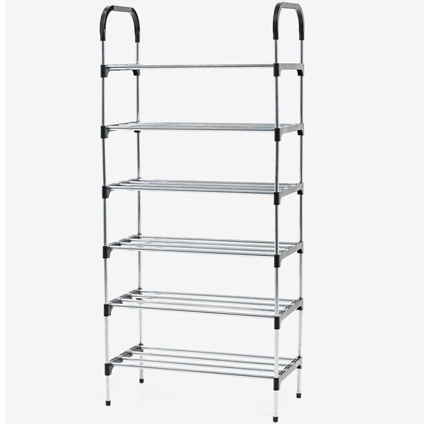 Полиця для взуття на 6 ярусів (123х57х29см), New shoe rack / Підлогова стійка для зберігання взуття / Взуттєвий стелаж 234567644 фото