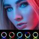 Кільцева лампа RGB 45 см, MJ45 + Штатив 0,66-2м + Пульт блютуз / Професійна світлодіодна лампа для селфі / Кільцевий освітлювач 234565637 (цей артикул вірний) фото 5