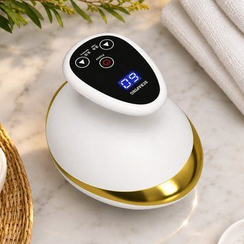 Вакуумний масажер для тіла з підігрівом до 55&deg;C, 6 режимів, USB, Білий / Антицелюлітний масажер / Лімфодренажний масажер 234597452 фото