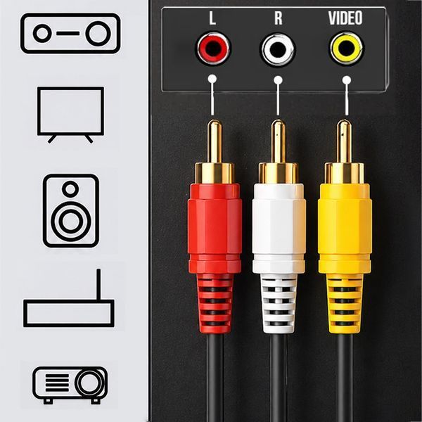 Кабель аудио-видео 3xRCA~3xRCA, 10м, Черный / Кабель мультимедийный / 3RCA-3RCA тюльпан 234593301 фото