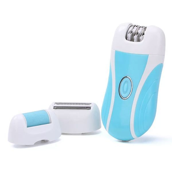 Жіночий епілятор 3в1 від USB, Boxili, Блакитний / Бездротовий епілятор для тіла / Акумуляторний епілятор триммер 234590649 фото