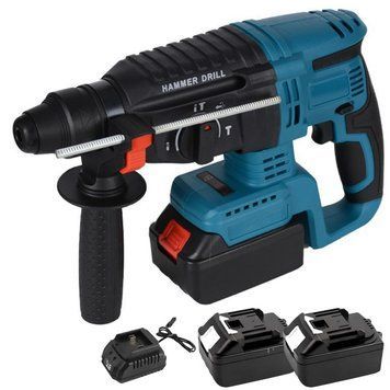 Акумуляторний перфоратор + 2 акумулятори 21V, Hammer Drill / Ударний дриль перфоратор 234572659 фото