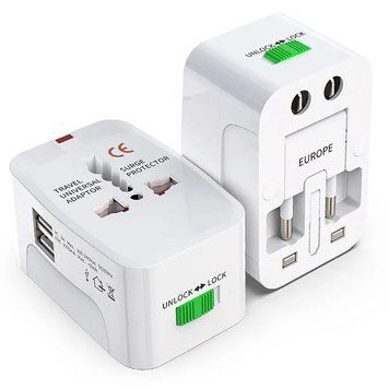 Универсальник переходник для розеток (EU-US-UK-CN-JP-IN), с USB / Туристический адаптер-переходник 234580333 фото