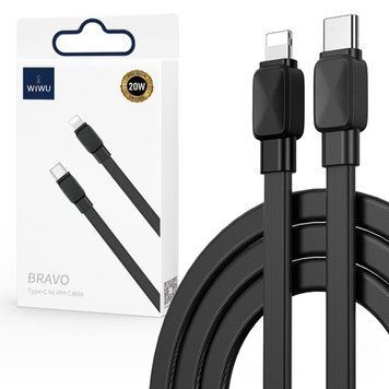 Кабель швидкої зарядки для телефона USB-C на Lightning, 20W, WIWU Wi-C004, Чорний / Зарядний шнур для смартфона 234588527 фото