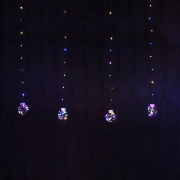 Гірлянда Штора, від мережі, 3х1,5м, 150LED, Різнокольорова / Світлодіодна новорічна гірлянда 123462240 фото