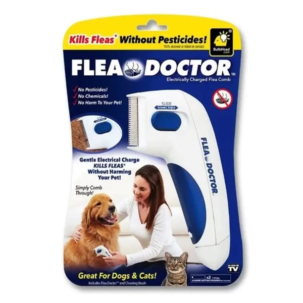 Електричний гребінець від бліх для тварин Flea Doctor / Гребінець для собак та котів 123461930 фото