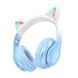 Беспроводные Bluetooth наушники W42 Cat Ear, Голубые / Накладные наушники с ушками / Блютуз наушники 234569408 фото 6