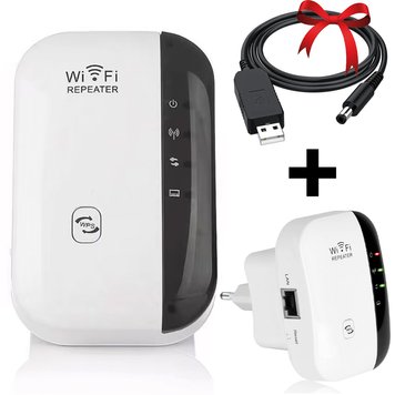 Бездротовий WI-FI підсилювач сигналу LV-WR31-36 + Подарунок Кабель живлення для роутера / Вай фай репітер розширювач сигналу для роутера / Міні роутер 234575189 (цей артикул вірний) фото