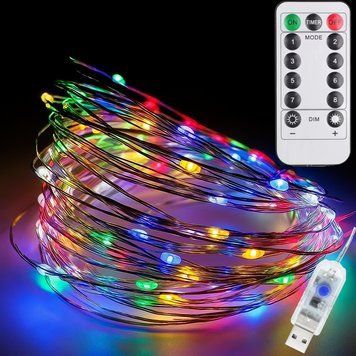 Гірлянда нитка Роса від USB, 50м, 500LED + пульт, Мікс / LED гірлянда / Світлодіодна новорічна гірлянда 234590334 фото