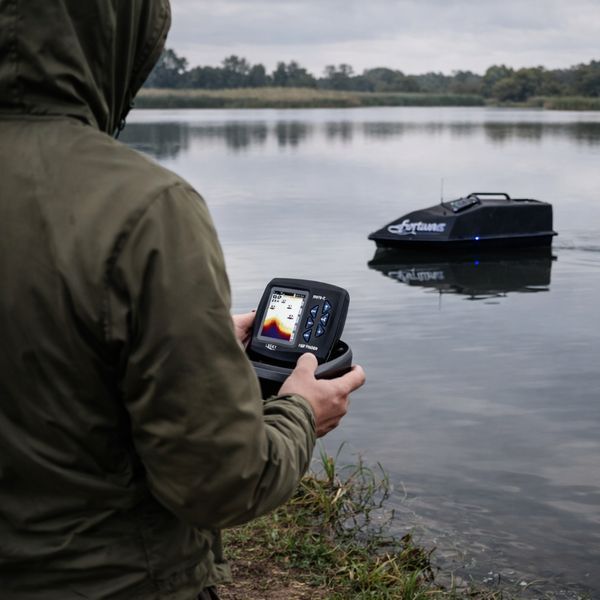 Кораблик прикормочный с эхолотом и GPS автопилотом Cortex 6+1, бункер до 3 л, Фортуна, Черный / Карповый кораблик для рыбака 345705841 фото