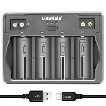 Зарядное устройство для аккумуляторов (Li-ion, NiMH, NiCD, крона), от USB, LiitoKala / Зарядка для батареек 234578611 фото