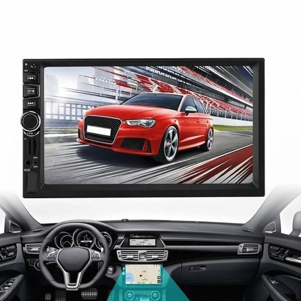 Автомагнітола 7inch 2DIN MP5+RC+SRS, 7030C, Чорний / Магнітофон в машину / Сенсорна магнітола в машину / Магнітола в авто 234601958 фото