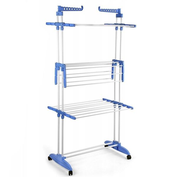 Багатоярусна сушарка для білизни до 40 кг (172х73х64 см) Garment Rack With Wheels / Складна підлогова сушарка для речей 123459786 фото