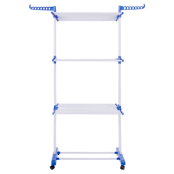 Багатоярусна сушарка для білизни до 40 кг (172х73х64 см) Garment Rack With Wheels / Складна підлогова сушарка для речей 123459786 фото