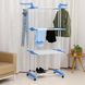 Багатоярусна сушарка для білизни до 40 кг (172х73х64 см) Garment Rack With Wheels / Складна підлогова сушарка для речей 123459786 фото 2