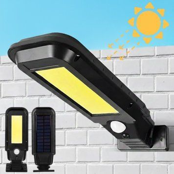Вуличний ліхтар на сонячній батареї, IP65, датчик руху, BK-98 / Світлодіодний ліхтар прожектор / Акумуляторний світильник 234560009 фото