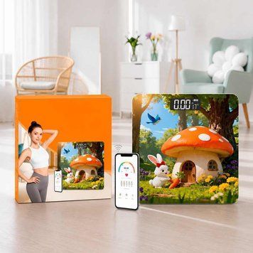 Розумні підлогові ваги до 180 кг, 26x26x2,5 см, Bluetooth, LumaBella LB-69016 / Смарт-ваги підлогові / Електронні фітнес ваги 234594363 фото