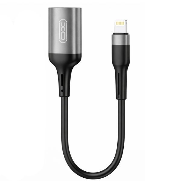 Адаптер перехідник OTG, USB на Lightning, XO NB201 / Хаб адаптер / Кабель перехідник / Перехідник Lightning to USB 234592403 фото