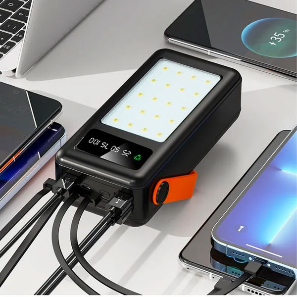 Повербанк на 40000 mAh, з LED ліхтариком, 2USB, Чорний / Зовнішній акумулятор зі швидкою зарядкою 234566888 фото