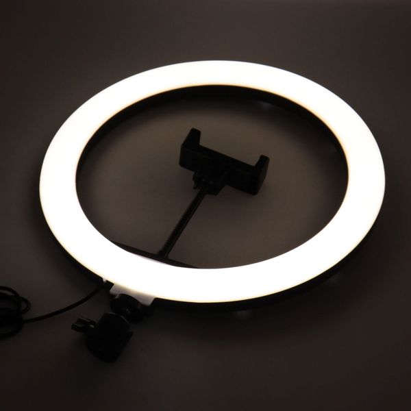 Светодиодная кольцевая лампа 30 см, с держателем для телефона, LED RING FILL Light / Селфи лампа для фото и видео съемки 123461899 фото