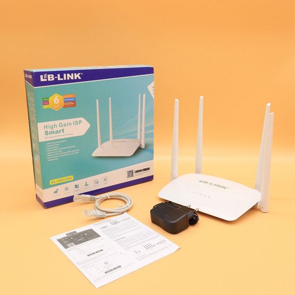 Wi-fi роутер до 300 Mbps LB-LINK BL-WR450H / Маршрутизатор для дому 4 антени 234560435 фото