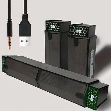 Акустическая система со стерео звуком 6Вт, USB, JEDEL S562 / Саундбар / Колонки для ПК / Настольные колонки 234579511 фото