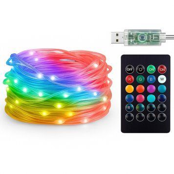 Гірлянда Smart від USB, 3м, RGB, з Bluetooth / Новорічна гірлянда на ялинку / Смарт гірлянда нитка / Світлодіодна LED гірлянда 234587871 фото