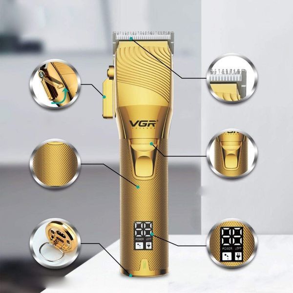 Аккумуляторная машинка для стрижки волос + 6 насадок, с USB, VGR V280 / Беспроводной триммер для стрижки 234574705 фото