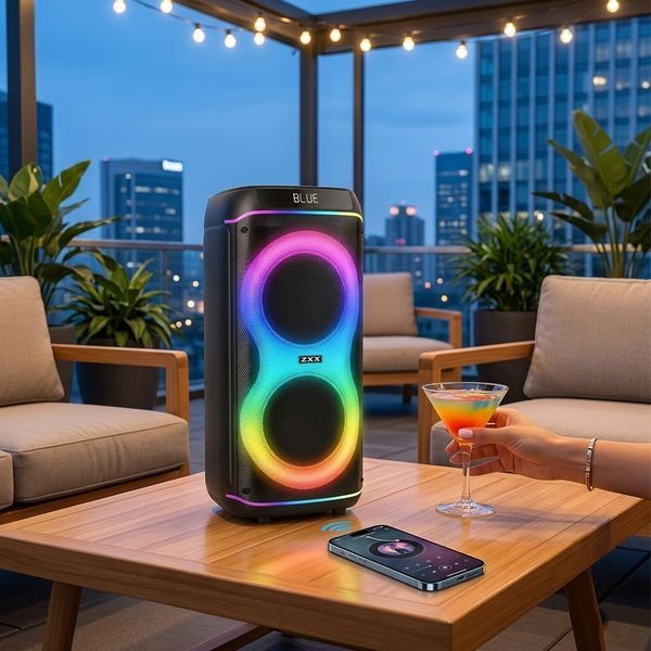 Портативная колонка Bluetooth, 80Вт, 2x8" 2 микрофона, пульт, ZXX-8085, Черная / Bluetooth колонка караоке / Колонка с микрофонами 234595740 фото Портативная колонка Bluetooth, 80Вт, 2x8" 2 микрофона, пульт, ZXX-8085, Черная / Bluetooth колонка караоке / Колонка с микрофонами 234595740 фото