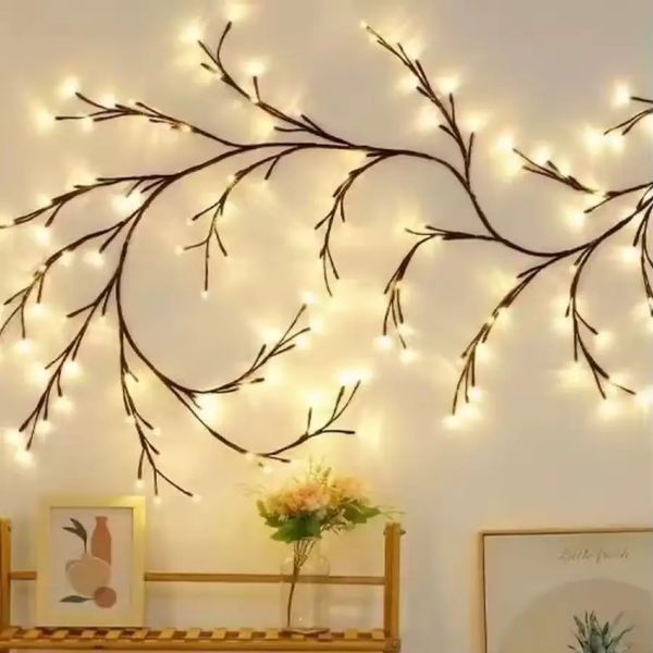 Світлодіодна гірлянда-гілка, від USB, 108 LED, Теплий білий / Настінна гірлянда / Декоративна гірлянда 234598396 фото